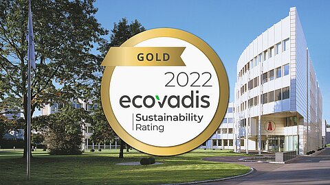 Felix Schoeller erhält wiederholt „GOLD“ und schneidet überdurchschnittlich in der Branche ab. Bildnachweis: Felix Schoeller Group Ecovadis Zertifikat